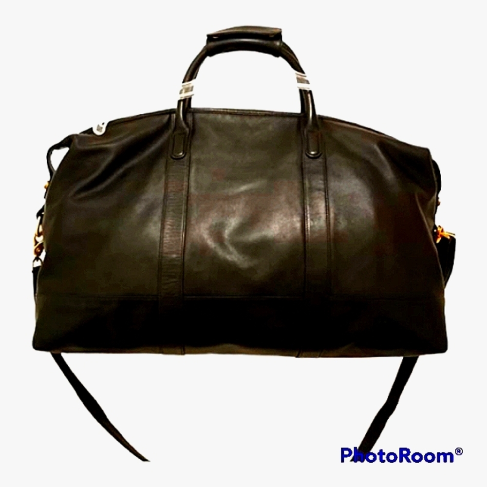 COACH X LEXUS Limit Edition Black Leather Travel Weekender Duffel Authentic EUC - Picture 3 of 16